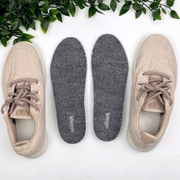 Allbirds Wool Runner Pebble White Sole lace up Running Shoes 7 - Picture 5 of 8
